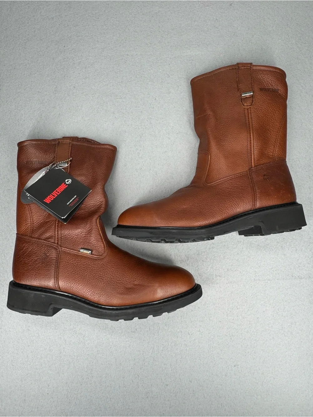 Wolverine Goretex Durashocks Steel Toe Brown Leather Pull-On Work Boots 11